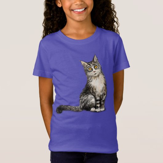 長毛猫Tシャツ Tシャツ (正面)