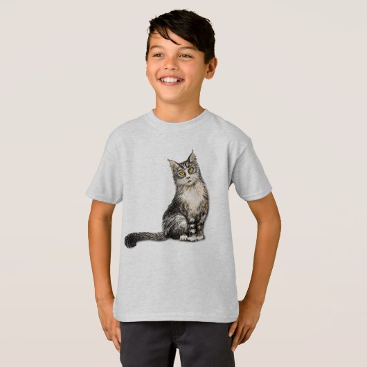 長毛猫Tシャツ Tシャツ (正面フル)