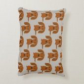 長毛赤ダシュント模様 アクセントクッション (裏面(縦))