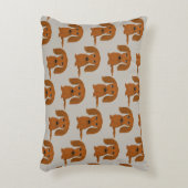 長毛赤ダシュント模様 アクセントクッション (正面(垂直))