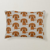 長毛赤ダシュント模様 アクセントクッション (裏面)