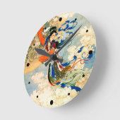 長江飛んでいる月 ラウンド壁時計 (傾斜)