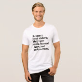 長老への敬意 トライブレンドTシャツ (正面全面)