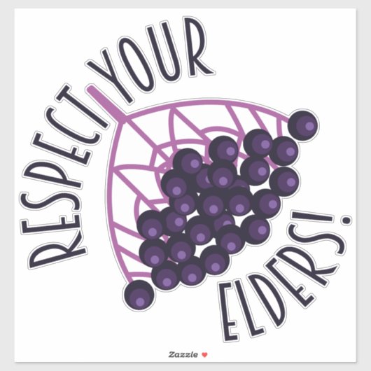 長老エルダーベリおもしろいーのフードパンを尊重 シール (シート)