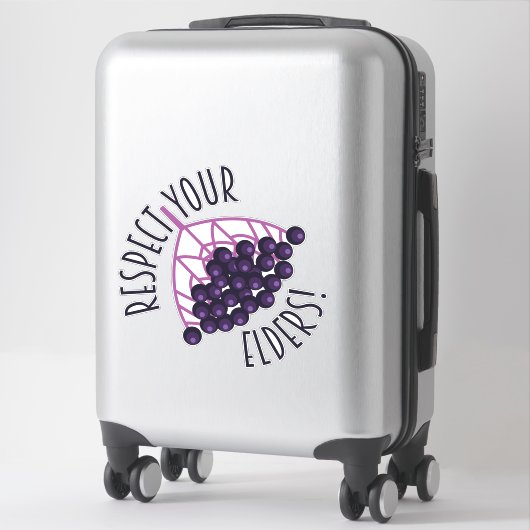 長老エルダーベリおもしろいーのフードパンを尊重 シール (スーツケース)