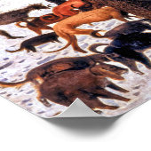 長老ブルーゲルによる雪の中のハンターたち ポスター (角)