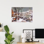 長老ブルーゲルによる雪の中のハンターたち ポスター (ホームオフィス)