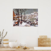 長老ブルーゲルによる雪の中のハンターたち ポスター (キッチン)