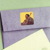 長老先住民アメリカの男性フェザー平和パイプ スクエアシール