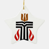 長老派の宗教の記号 セラミックオーナメント (正面)