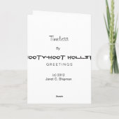 長老結婚の祝い カード (裏面)