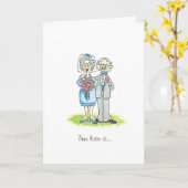 長老結婚の祝い カード (黄色い花)