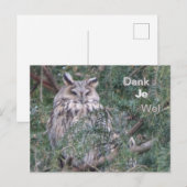 長耳フクロウの感謝のポストカード ポストカード (正面/裏面)