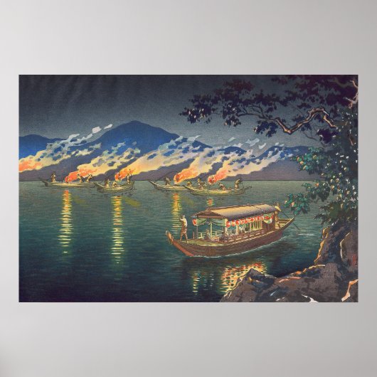 長良川鵜魚釣り土屋興一 ポスター (正面)