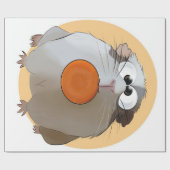 長蝶ザおもしろいギニア豚のギフト愛好家 ラッピングペーパー (フラット)