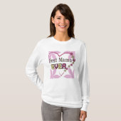 長袖のママ最高のに言うシャツ Tシャツ (正面フル)