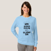 長袖の"Glamping"のティー Tシャツ (正面フル)