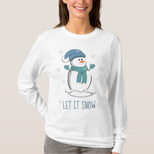 長袖のTシャツを雪にさせる Tシャツ