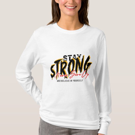 長袖やる気を起こさせるシャツ Tシャツ (正面)