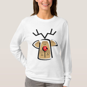 長袖クリスマスの女性 Tシャツ
