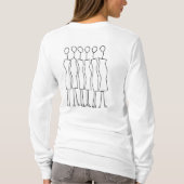 長袖シャツ(手描き女性01) Tシャツ (裏面)