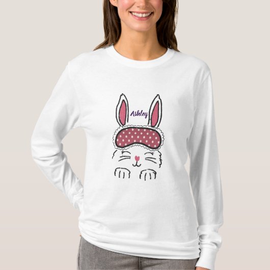 長袖パジャマシャツ スイートドリームズバニー Tシャツ (正面)