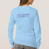 長袖パーティーTシャツライトブルー Tシャツ (裏面)