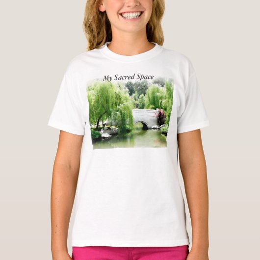 長袖ヨガTシャツ、私の神聖宇宙Tシャツ Tシャツ (正面)