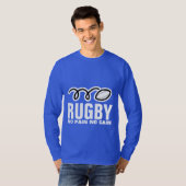 長袖ラグビーシャツ | 痛みなくして成長なし Tシャツ (正面フル)
