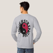 長袖灰色INNERSTRENGTHのロゴ Tシャツ (裏面フル)