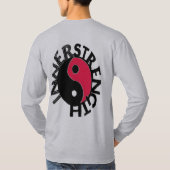 長袖灰色INNERSTRENGTHのロゴ Tシャツ (裏面)