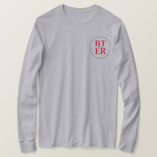 長袖 – 黒プリント Tシャツ (デザイン正面)