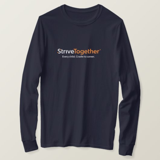 長袖Tシャツ - ネイビー Tシャツ (デザイン正面)