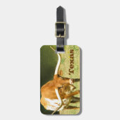 長角牛のテキサス州の荷物のラベル ラゲッジタグ (正面縦)