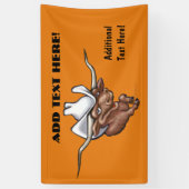 長角牛の旗 横断幕 (縦)