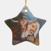 長角牛の星のオーナメント セラミックオーナメント (裏面)