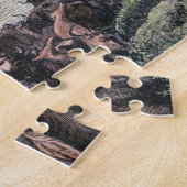 長角牛の牛はテキサス州からアビリンに、Kansa運転します ジグソーパズル (側面)