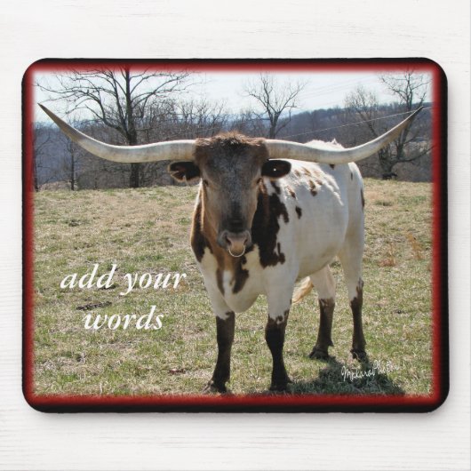 長角牛はマウスパッドカスタマイズ マウスパッド (正面)