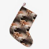 長角牛 スモールクリスマスストッキング (正面 (吊り時))