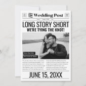 長話ショートウェディング日付新聞を保存 シーズンカード (正面)