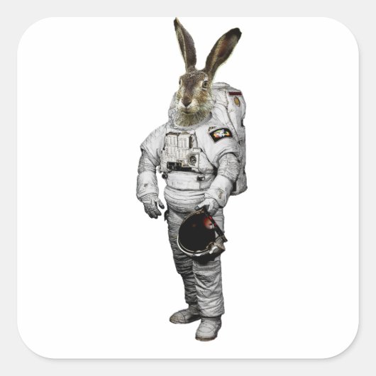 長谷宇宙飛行士ステッカー スクエアシール (正面)