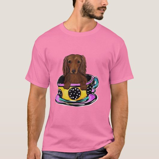 長赤毛ドキシ Tシャツ (正面)