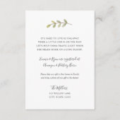 長距離のベビーシャワーの挿入物 エンクロージャーカード (正面)