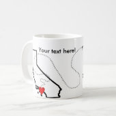 長距離の人間関係の移動遠くになギフト。 カリフォルニアNY コーヒーマグカップ (正面左)