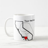 長距離の人間関係の移動遠くになギフト。 カリフォルニアNY コーヒーマグカップ (左)