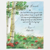 長距離の友人のための毛布 | COVIDメッセージ フリースブランケット (正面)