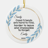 長距離の友情ギフト、ベストギフト セラミックオーナメント (正面)