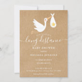 長距離シャワー散水式メール素朴 招待状 (正面)