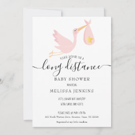 長距離シャワー / メールでお届け ピンクのしずく 招待状