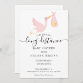 長距離シャワー/散水便ピンク 招待状 (正面/裏面)